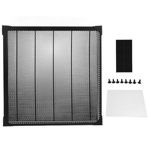 Honeycomb Wabentisch, Laser Waben Arbeitstisch mit Messmarkierung und Aluminiumplatte Wabenlaserbett für Laser Graviermaschine (500 * 500mm)