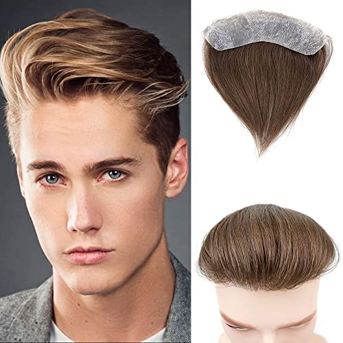 Lordhair Toupet Herren - Europäisches Echthaar Toupet, V-LOOP Skin Toupet für Männer, Toupet Echthaar Männer