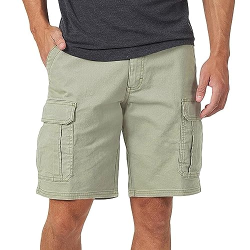Shorts Kinder für Herren Freizeit Reißverschluss Mode Resilience Hosen Kurz(Grün,L)