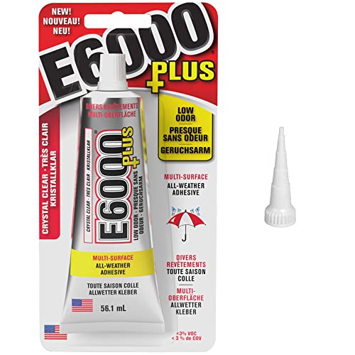 E6000 Plus Bastelkleber und originale schmale Spitze, Kleber für Holz, Schmuck, Glas, Edelsteine, Perlen 56.1ml