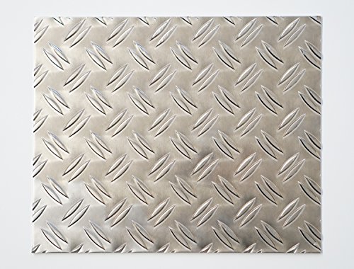 bestell-dein-Blech Metall Aluminium Riffelblech duett 2,5/4,0 mm stark - Tränenblech/Warzenblech Zuschnitt aus Alu Blech geriffelt walzblank natur Zuschnitt nach Maß Größe: 40 x 40 cm (400 x 400 mm)