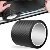 Carbon Folie Auto Einstiegsleisten Schutz,3 Meters X 10 CM Carbonfolie,Autofolie Carbon,Einstiegsleisten Kohlefaser Aufkleber,Carbon Fiber,Einstiegsleisten Kantenschut für die meisten Autos