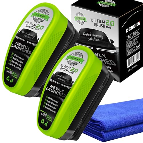 150 Ml Oil Film Cleaning Brush, 2 Autoglas-öLfilmreiniger Auto, Schnefie Scheibenreiniger, Oil Film Remover For Car, Glass Cleaning Board, Ölfilm-Entferner für Windschutzscheiben Autoscheiben