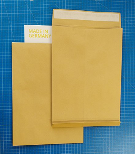 125 Faltentaschen Versandtaschen C4 229x324x20 mm braun 120 g/m²