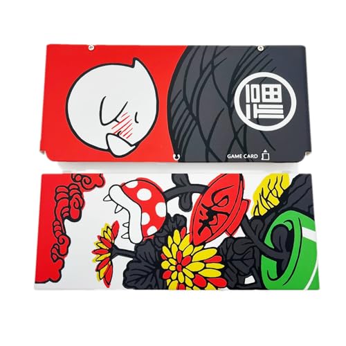 Custom for New3DS Extra Faceplate Ersatz-Abdeckplatte Boo-Boo & Chomper, für neue 3DS kleine Handheld-Spielkonsole, DIY bunte Ober- und Unter-Außenschalen Fu Edition Abdeckplatte, 2-teiliges Set