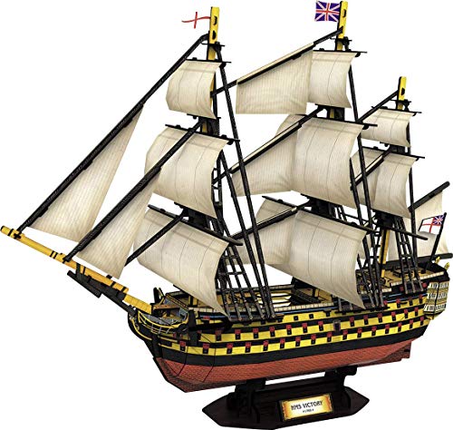 Revell 3D Puzzle 00171 I HMS Victory I 189 Teile I 4 Stunden Bauspaß für Kinder und Erwachsene I ab 10 Jahren I Das Flaggschiff von Admiral Nelson selber zusammenbauen