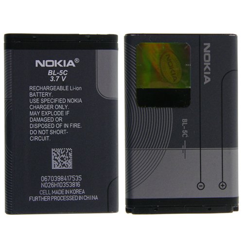 Original BL-5C Nokia 6230 Akku Li-Ionen für 1100 1101 1110 1110i 1112 1600 2300 2310 2600 2610 2626 3100 3120 3650 3660 6030 6085 6230 6230i 6267 6270 6600 6630 6670 6680 6681 6820 6822 7600 7610 E50 E60 N-Gage N70 N70 Music N71 N72 N91 N91 8GB
