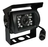 Rückfahrkamera 4 PIN 4PIN Kamera Farbe Drehbar Nachtsicht IR CCD Metallgehäuse schwarz für Monitor Auto KFZ PKW Wohnmobil Transporter Aufbau YMPA RFK-M120-4PIN