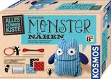 KOSMOS 604080 AllesKönnerKiste Monster nähen für Anfänger, DIY Bastelset für Kinder ab 8 Jahren, Kindergeburtstag, Nähset Kinder, Nähen Kinder