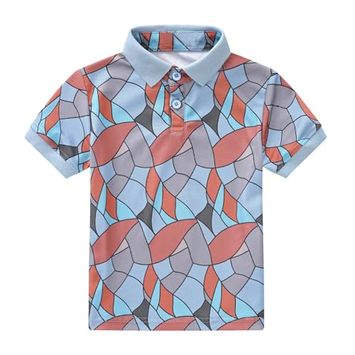 Hawaiihemd, bunt, geknöpft, kurzärmlig, für Kinder, Jungen und Mädchen, Luau Aloha Kleid, Revers, Touristenkostüm, Grafik, lässig, Cartoon, niedlich, Urlaub 2025, rot, 3-4 Jahre