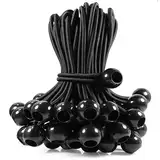 Spanngummis mit Kugel, 20 Stück Gummispanner mit Kugel, Planenspanner Gummispanner Zeltgummis, Expanderschlingen Gummischlaufen, für Planen Zelt Banner Netz Pavillions, Mehrfarbig, 10 CM