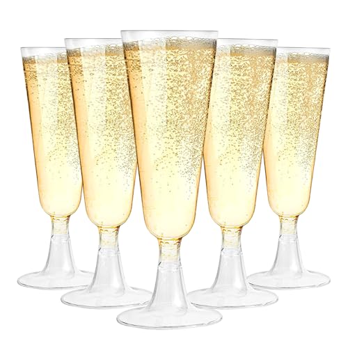 AMFUN 30 Premium Sektgläser, Sektgläser Mehrweg, Champagner Gläser, Cocktailgläser, 150ml Transparent Sektgläser für Hochzeiten, Partys, Abendveranstaltungen