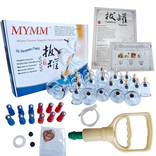 26 cupping/Schröpfbecher Sets Biomagnetisches traditionelles professionelles chinesisches Therapie Massage Schröpfset Haushalts Vakuum Schröpfset/chinesische Massage Hijama Sauger (26)