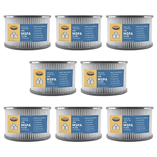 Ersatzfilter für Whirlpool Filter, für MSpa Whirlpool Filter Modell ab 2020, für Mspa Whirlpool Zubehö Pool Filter, Kompatibel mit Mspa Filter (8 Stück)