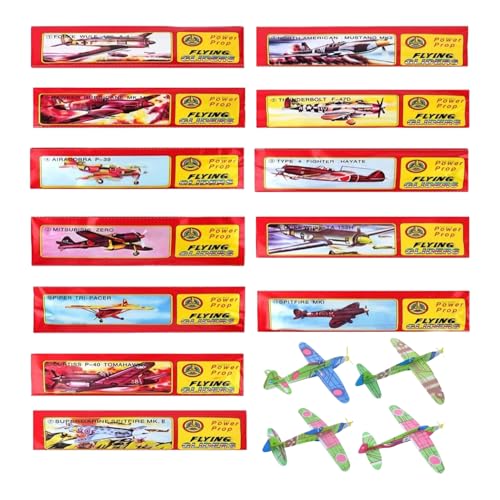 QHSXMQ 12 Stück Styroporflieger Kinder, Styropor Flugzeuge für Kinder, Styroporflieger, Gleitflugzeuge, Mini Flugzeug, Flieger Styropors, Als Mitgebsel Kindergeburtstag 4 6 Jahre(Grüner Stil)