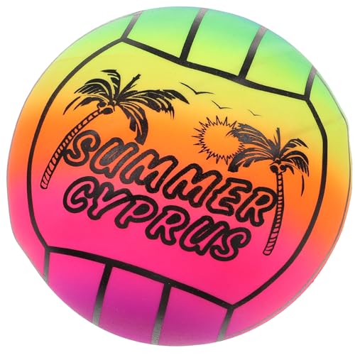 BESPORTBLE Aufblasbarer Regenbogen Volleyball Strandspielzeug Für Wasserball Für Indoor Und Outdoor Aktivitäten Farbenfrohes Für Pool Und Strand