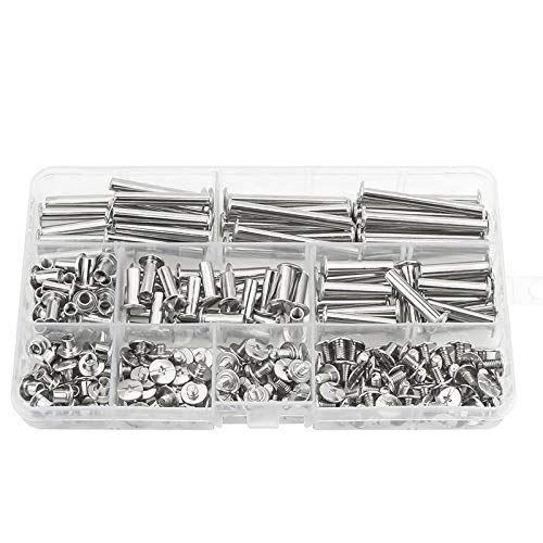 Tlily Chicago Schraubenbindungsschrauben-Sortiment-Set für Leder-Büchbindungsarbeiten (120 Stück, M5)