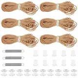 Wohnmobil-Plissee-Reparaturset, Wohnmobil-Fensterrollos Jalousieschnur Reparatur Ersatz Kit für Tag und Nacht Plissee-Sonnenschutz Inklusive 6 Kordeln 10 Kordelhalter 10 Buchsen 3 Federn
