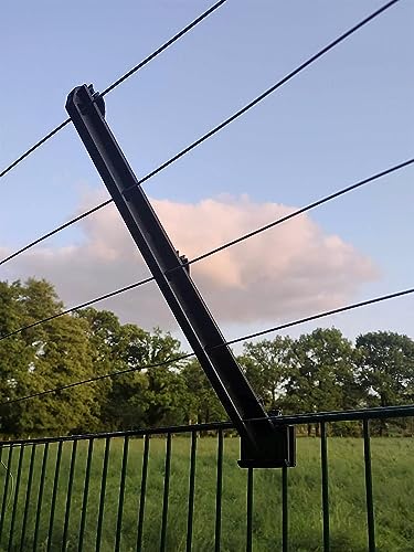 5x Übersteigschutz DOPPELSTABMATTENZAUN Isolator Katzenstopp Zaunerhöhung Überkletterschutz für den Stabmattenzaun Doppelstabmatten Gitterstabmattenzaun Gartenzaun Weidezaun Zaun Zäune