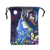 Namvo Tarot Aufbewahrungstasche Keltische Runen Tarotkarten Aufbewahrungstasche Kordelzugbeutel 13x18CM, Dicker Samt Geschenktüten Symbolstickerei Schmuck Kristallbeutel Schutzkartenbrettspiel