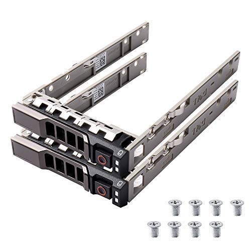 HUYUN 2 x 2,5 Zoll SAS SATA Festplatteneinschub Caddy 8FKXC 08FKXC kompatibel für Dell PowerEdge R630 R730 R730XD T630 R430 T430 PowerVault MD1420 MD3420 Serie