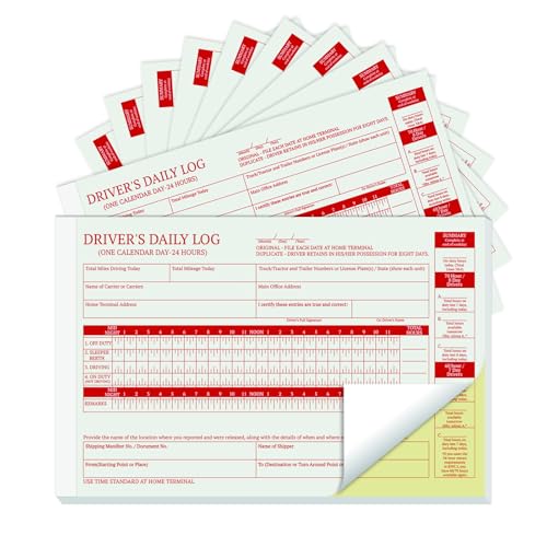 suituts 12 Stück Fahrer-Protokollbuch, 2-teilig, selbstdurchschreibend, 14 x 21,6 cm, Fahrer-Fahrzeug-Inspektionsberichtsbuch für Trucker (35 Sets pro Buch, 12 Bücher)