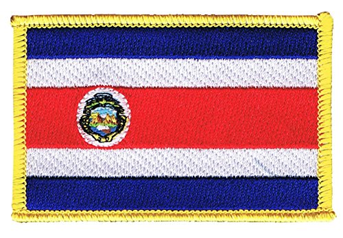 Flaggenfritze Flaggen Aufnäher Costa Rica Fahne Patch + gratis Aufkleber