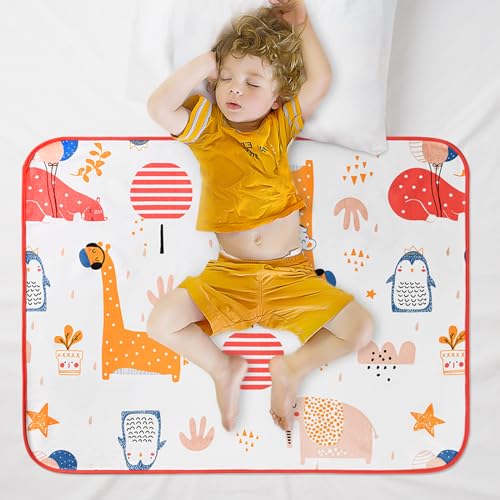 Aolso Töpfchentrainingsmatratze, Matratzenschoner Kinderbett, 70 * 90cm Bettschutz, Waschbare Bettunterlage Wasserdicht, Für Einzelbetten, Kinderbetten, Babybetten (Balloon)