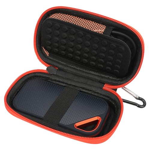 Tasche Hülle für SanDisk Extreme PRO/SanDisk Extreme Portable SSD Exterme SSD, Tragbarer Hart Etui für SanDisk Laufwerke und Micro SD Karte (Black)