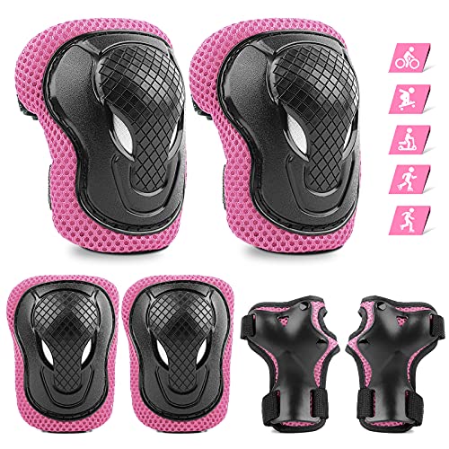 ValueTalks Knieschoner Kinder Schoner Inliner Kinder 6er Set Kinder Schützer Ellenbogenschoner für Inliner Skates Scooter Fahrrad Rollschuhe