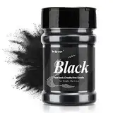 Epoxidharz Farbe metallic, Seifenfarbe, für die Seifenherstellung, Mica Powder, Epoxy Resin Farbe Farbpigmente Pigmentpulver Farben Pigment, Farbe für Epoxidharz, Lipgloss Farbe - 60g schwarz (Pulver)