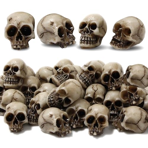 20 Stück Mini Totenkopf Figur,Mini Schädel Blumentopf Dekoration,Menschliche Totenkopfmodel,Kunststoff Schädel Kopf,Mini Totenkopf Deko,Für,Partydeko,Gruselparty.