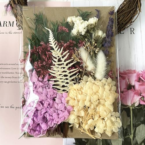 DIY-Blumenmix: Natürliche & echte getrocknete gepresste Blumen für vielseitige Verwendung - Schmuck, Nägel, Scrapbooking & DIY-Kerzenharz. Kreativität pur!