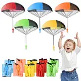 BLUESEABUY Fallschirm Spielzeug Kinder 10 Stück Fallschirmspringer Spielzeug Outdoor Wurf Parachute Spiele für Draußen Mitgebsel Kindergeburtstag Gastgeschenke