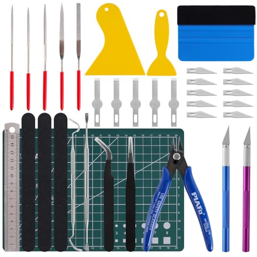 30 teiliges Gundam Modellbau Werkzeuge, Gundam Modeler Grundwerkzeuge Hobby, Gundam Modeler Grundwerkzeuge Hobby, Modellbauwerkzeug Craft DIY Bastelwerkzeug für Auto Speckstein Modellbau Reparatur