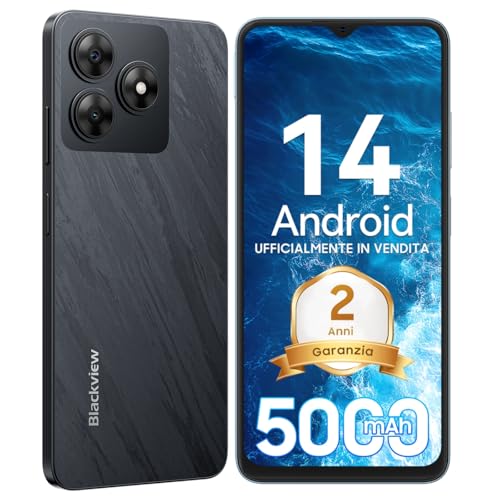 Blackview Wave 8C Smartphone Ohne Vertrag, 6GB+64GB/2TB SD, Octa Core 6,56" HD+, Akku 5000mAh, 13MP+8MP Kamera, 4G Dual SIM Handy Ohne Vertrag Günstig Simlockfreie, GPS/2 Jahre Garantie