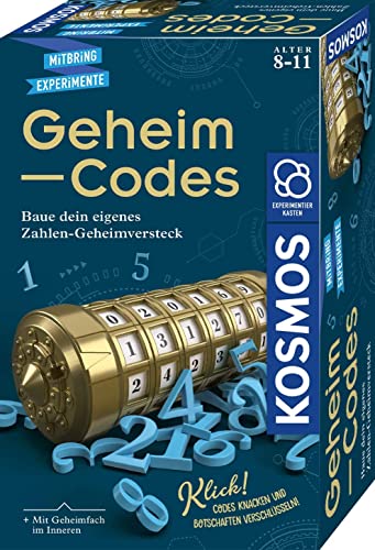 Kosmos 658076 Geheim-Codes, Baue EIN eigenes Zahlen-Geheimversteck, Codes knacken, Nachrichten und Geheimnisse verschlüsseln, Experimentierset für Kinder ab 8-11 Jahre