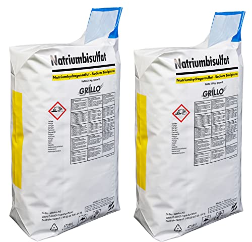 Grillo pH-Minus Granulat, pH-Senker zur Pool-Wasser-Pflege, leicht löslich, effektive pH-Senkung - 50kg