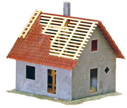 FALLER 130246 - Haus im Bau, 80 x 75 x 65 mm, Grau, Braun, Hellgelb