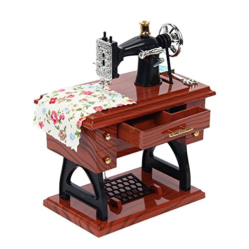 Kitchnexus Vintage Nähmaschinen Musik Box Perfekte Dekoration und Geschenk