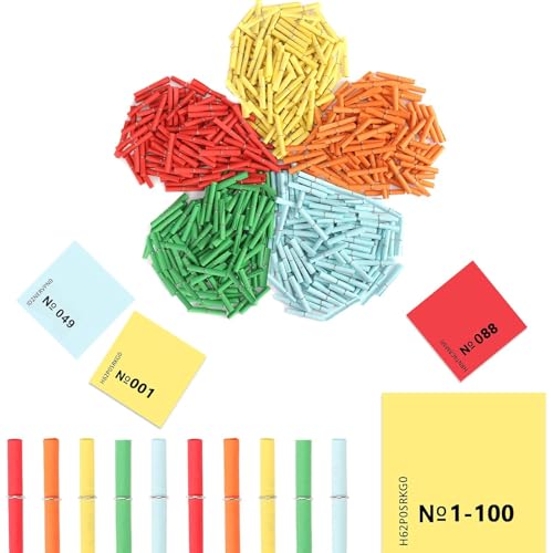 100 Stück Tombola Set Gewinnlose 1-100 Lose Treffer Tombola Tombola Lose Gewinn Röllchenlose Bunt Gemischt Gewinnlose Nummeriert für Vereinsfest Party und Freizeit Alljährliche Tombola
