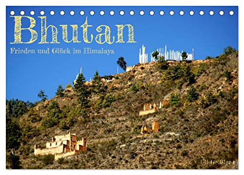 Bhutan - Frieden und Glück im Himalaya (Tischkalender 2026 DIN A5 quer), CALVENDO Monatskalender