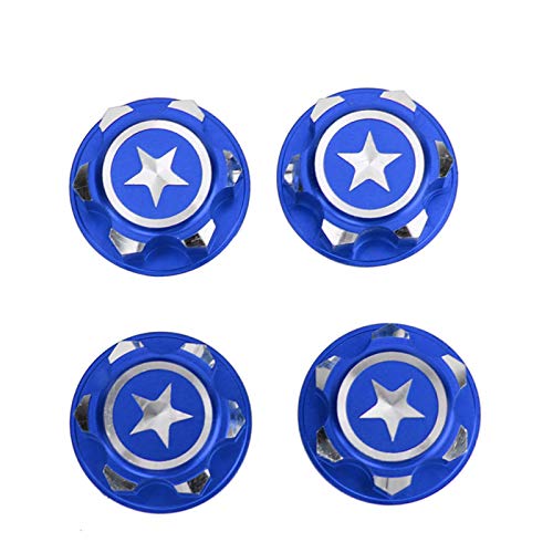 Sechskant-Radmutter, Sechskant-Radbefestigungsmutter, 4 STÜCKE Aluminiumlegierung Metall 17 mm Sechskant-Radbefestigungsmuttern Set Fit für X-MAXX Summit Traxxas RC Car(Mazarine)
