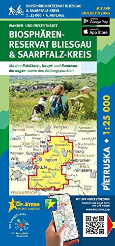 Biosphärenreservat Bliesgau & Saarpfalz-Kreis: Wander- und Freizeitkarte, Maßstab 1:25.000, 4. Auflage