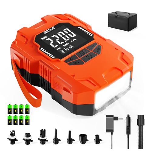 GICLE Pumpe Sup Elektrisch Akku,Tragbare 22PSI Inflator Sup Pumpe Elektrisch 12V DC Auto-Off 36W Typ C Auto-Off Inflator and Deflation Geeignet für aufblasbare Paddle Board,Portable Boot,Wasser Sport