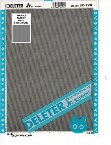 Deleter Bildschirm Tone JR JR-124 [vertikale Linienmuster] [Blattgröße 182 x 253 mm] für Comic Manga Illustration Graphic Screentone