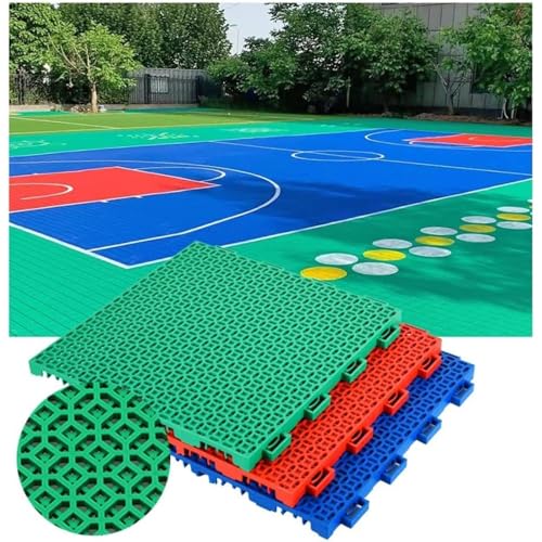 Verbundbodenfliesen Für Den Außenbereich, Kunststoff-Drainagematten (30 X 30 cm) Für Spielplätze, Turnhallen, Stadien Und Drainage-Verbindungsböden Im Außenbereich (Green 10PCS)