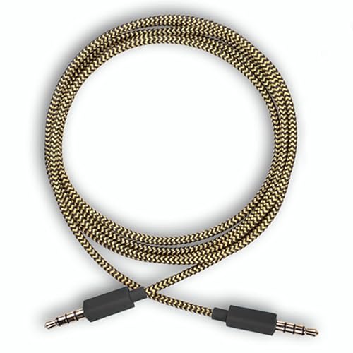 POGS-Musik-Sharing-Kabel | POGLink Musik-Sharing-Kabel Kopfhörer The Elephant | 1 Meter-Anti-Tangle-Textilkabel (Schwarz)