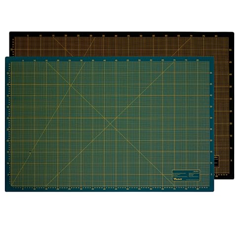 Victor Schneidematte Grün Schwarz 60x90cm 3-lagig Schneidematte A1 selbstheilend - Bastelunterlage - Schneideunterlage - Schnittmatte - Schreibtischunterlage - Unterlage Schreibtisch Nähen