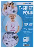 HERMA Transferpapier für helle Textilien, A4 Inkjet Bügelpapier zum Bedrucken & Aufbügeln, 10 Blatt, Transferfolie für weißen Stoff, Bügelfolie zum Selbstgestalten, Bedruckbare T-Shirt Textilfolie